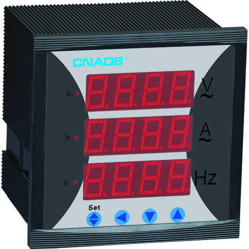 SINGLE PHASE VOLTAGE CURRENT FREQUENCY COMBINED METER